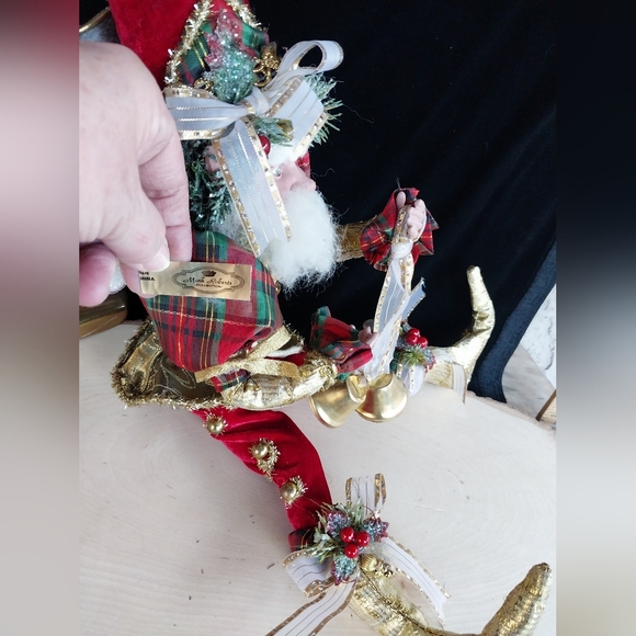 Mark Roberts Christmas Fairy Elf Blue Twinkling Eyes with Bells on - Picture 7 of 13